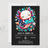 Schelpen Axolotl Magische Verjaardag Kaart (Voorkant)