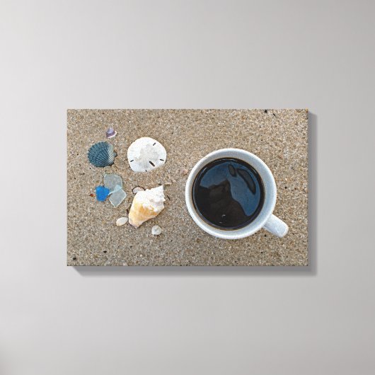 Schelpen en koffie canvas afdruk (Voorkant)