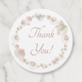 Schelpen en parels Quinceanera Party Favor Bedankjes Labels (Voorkant)
