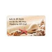 Schelpen en Starfish adreslabel Etiket (Voorkant)