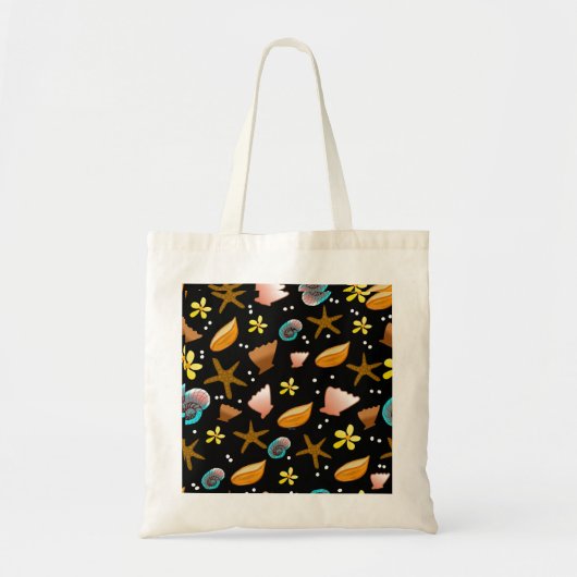 Schelpen en strand ontwerp Canvas tas (Voorkant)
