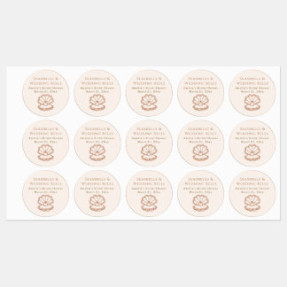 Schelpen en Trouwklokken Cadeautas Sticker