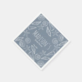 Schelpen en Zeesterren Kust Bruidsdiner Servet (Hoek)