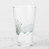 Schelpen en zeewier grens glas (Achterkant)