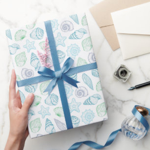 Schelpen Inpakpapier, Strand Kust Cadeauverpakking Cadeaupapier