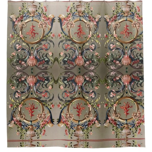 SCHELPEN, KORALEN, DOLFIJNEN, ANTIEK BLOEMDRAAIERS DOUCHEGORDIJN (Voorkant)