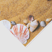 Schelpen op het strand tissuepapier (Detail)
