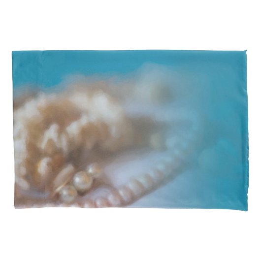 Schelpen & Parels Geschilderd Kijk Modern Strand T Kussensloop (Voorkant)