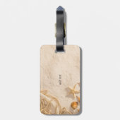 Schelpen Touw Zand Bruiloft Bagagelabel (Achterkant verticaal)