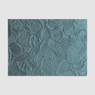 Schelpen Turquoise Oceaanstrand Metaal Decoupage Tissuepapier