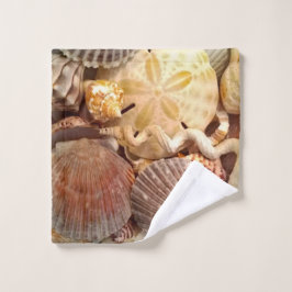 Schelpen Zand Dollar Patroon Washandje