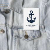 Schelpenblauw Aangepaste Bootnaam Button (Insitu)