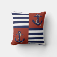 Schelpenblauw anker/rood wit marineblauwe streep
