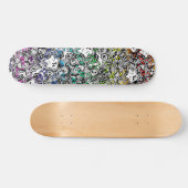 Schelpende regenboog skateboard (Horizontaal)