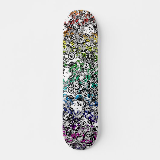 Schelpende regenboog skateboard (Voorkant)