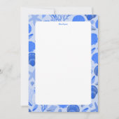 Schelpengestuurde Bruidsdouche Elegante Blauwe Zee Bedankkaart (Voorkant)
