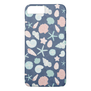 schelpenpatroon 	iPhone 8 plus / 7 plus hoesje
