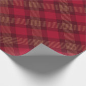 Schelpige rode wijn gouddiagonaal patroon cadeaupapier (Hoek)