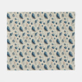 Schelpjes Op Frans Script Parchment Fleece Deken (Voorkant (Horizontaal))