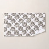schelpschelp steelt bruin wit patroon bad handdoek (Handdoek)