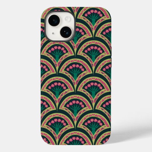 schelpvormig groen patroon Case-Mate iPhone case (Achterkant)