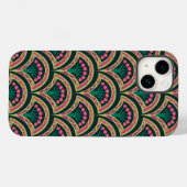 schelpvormig groen patroon Case-Mate iPhone case (Achterkant (horizontaal))