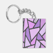Scheluwen van lila gekleurd glas sleutelhanger (Voorkant Links)