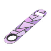 Scheluwen van lila gekleurd glas speed flessenopener (Voorkant Gekanteld)