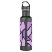 Scheluwen van lila gekleurd glas waterfles  (Achterkant)