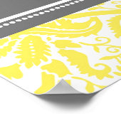 Schema 10 Tables Geel grijs Damascus Poster (Hoek)