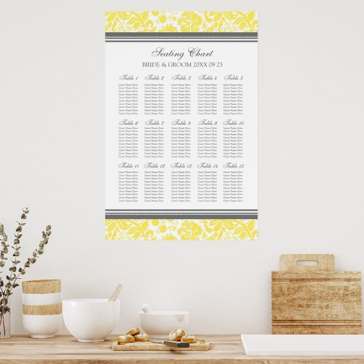 Schema 15 Tabel 150 Gele vraag Poster (Keuken)