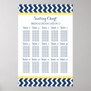 Schema 15 Tabel 150 Guest Blue Chevron Poster