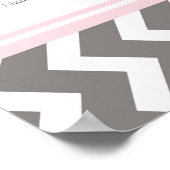 Schema 15 Tabel 150 Guest Pink Gray Chevron Poster (Hoek)