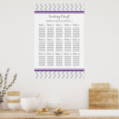 Schema 15 Tabel 150 Guest Plum Grey Chevron Poster (Keuken)