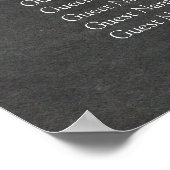 Schema 8 Tabellen Chalkboard Roze Floral Poster (Hoek)