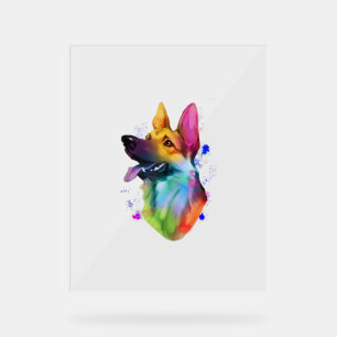 Schéma de peinture à l'aquarelle arc-en-ciel allem