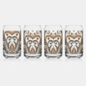 Schéma floral brillant avec pierre de gemme (Gauche)