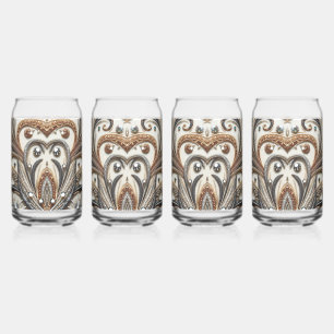 Schéma floral brillant avec pierre de gemme