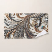 Schéma floral brillant avec pierre de gemme (Serviette à main)