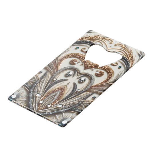 Schéma floral brillant avec pierre de gemme (Dos Angle)