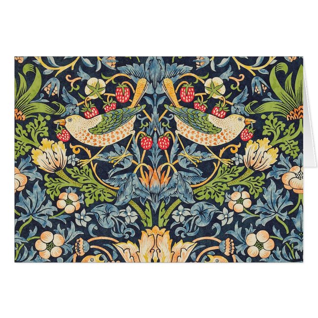 Schéma floral William Morris Strawberry Thief (Devant horizontal)