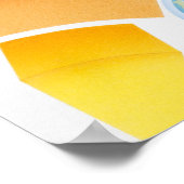 Schema met lagen van de aarde, close-up. poster (Hoek)