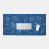Schéma technique de blueprint bleu (Clavier et souris)