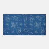 Schéma technique de blueprint bleu (Recto)