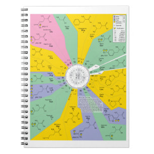 Schema van de genetische code met aminozuurresidue notitieboek