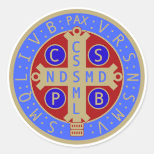 Schema van de sint-Benedicus-medicijnenmolen Ronde Sticker