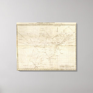 Schema van de Verenigde Staten Canvas Afdruk