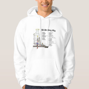 Schema van een boortoren voor olieboringen hoodie