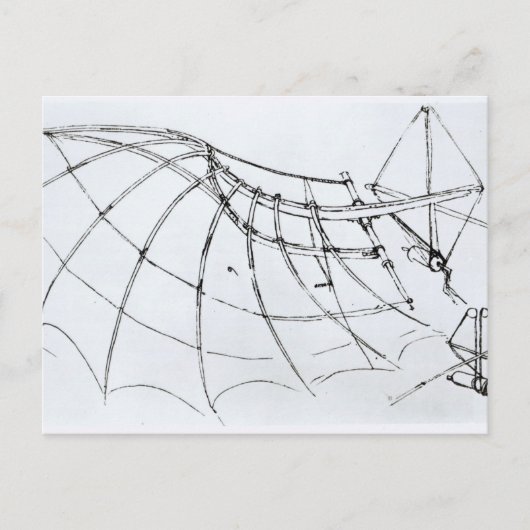 Schema van een mechanische vleugel briefkaart (Voorkant)