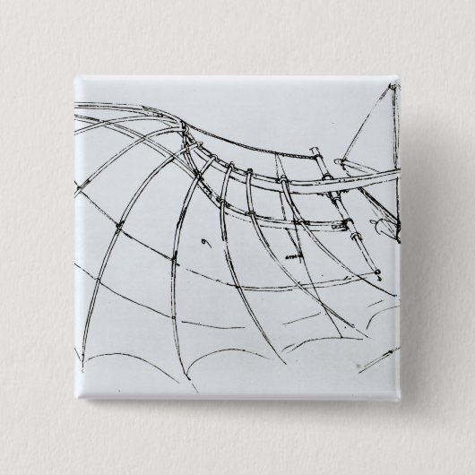 Schema van een mechanische vleugel vierkante button 5,1 cm (Voorkant)